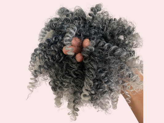 The Afro Scrunchie - Spring Twist Curl/Salt and Pepper