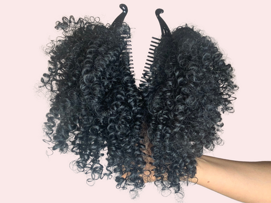 The Afro Banana Clip - Spring Twist Curl/Color (1B)